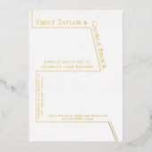 Einfache, sonnige Schwarz-Weiß-Moderne Hochzeitsgo Folieneinladung (Vorderseite)