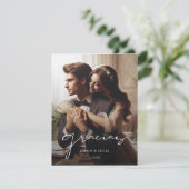 Einfache Spanische Boda | Modernes Hochzeitliches Dankeskarte (Stehend Vorderseite)