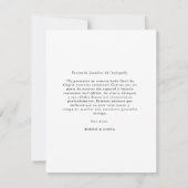 Einfache Spanische Boda | Modernes Hochzeitliches Dankeskarte (Rückseite)