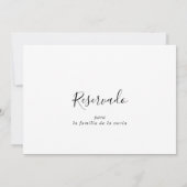 Einfache spanische Hochzeit vorbehalten (Rückseite)