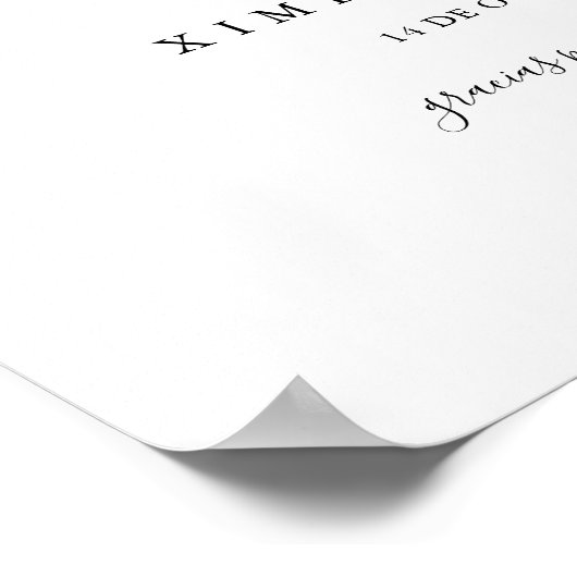 Einfache spanische Probe Abendessen Begrüßungszeic Poster (Ecke)