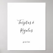 Einfache spanische Tarjetas und Regalos-Zeichen Poster (Vorne)