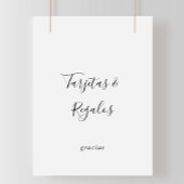 Einfache spanische Tarjetas und Regalos-Zeichen Poster