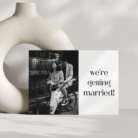 Einfache Spaß Lässig Minimal Modernes Foto Hochzei Einladung