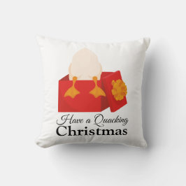 Einfache Spaß Weihnachten niedliche Ente in roter  Kissen