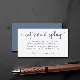 Einfache Spätgeschenke auf Anzeige | Dusty Blue Ev Begleitkarte