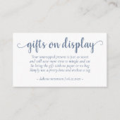 Einfache Spätgeschenke auf Anzeige | Dusty Blue Ev Begleitkarte (Vorderseite)