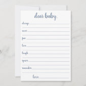 Einfache Spätliebe Baby | Dusty Blue Keepake Card Einladung (Vorderseite)