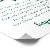 Einfache Spättaucher | Neon Green Baby Dusche Poster (Ecke)