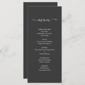 Einfache Speisekarte für Hochzeiten oder andere Be Programm (Vorne/Hinten)