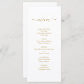 Einfache Speisekarte für Hochzeiten oder andere Be Programm (Vorne/Hinten)