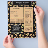 Einfache Speisekarte Hamburger GRILLEN Grill Resta Flyer (Hand)