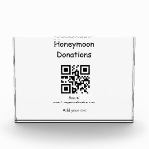 Einfache Spenden für Hochzeitsreise q r Kabeljau Fotoblock