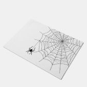 Einfache Spinne mit Spider Web Cobweb Halloween Fußmatte (Schrägansicht)