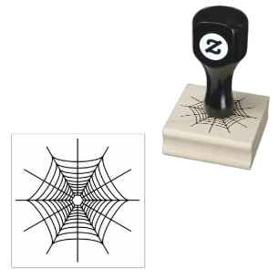 Einfache Spinngewebe-Linienkunst-Silhouette-Form Gummistempel