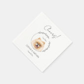 Einfache Spitz Dog Wedding Cocktail Napkins Serviette (Ecke)