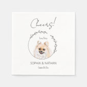 Einfache Spitz Dog Wedding Cocktail Napkins Serviette (Vorderseite)