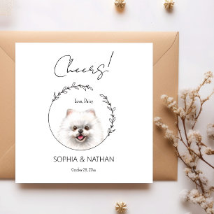 Einfache Spitz Dog Wedding Cocktail Napkins Serviette