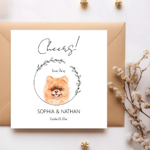 Einfache Spitz Dog Wedding Cocktail Napkins Serviette