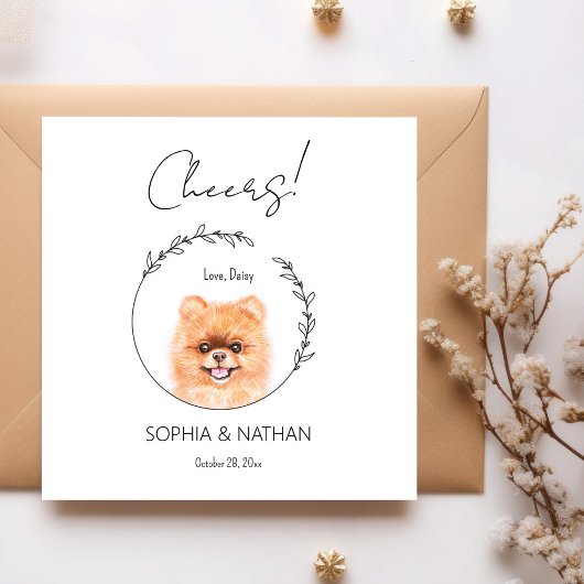 Einfache Spitz Dog Wedding Cocktail Napkins Serviette