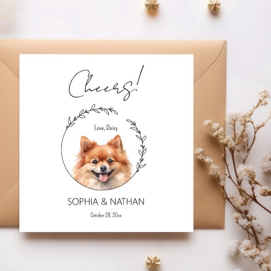 Einfache Spitz Dog Wedding Cocktail Napkins Serviette