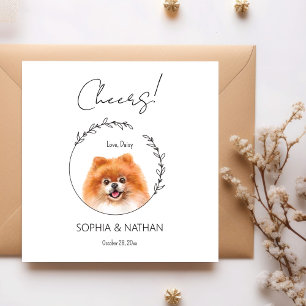 Einfache Spitz Dog Wedding Cocktail Napkins Serviette