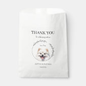 Einfache Spitz Hunde Hochzeit Vielen Dank für Ihr Geschenktütchen (Vorderseite)