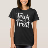 Einfache Spooky Trick oder Treat Halloween Familie T-Shirt (Vorderseite)