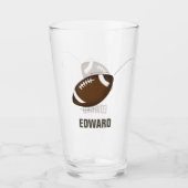 Einfache Sportfußball Minimalistisch Personalisier Glas (Vorderseite)