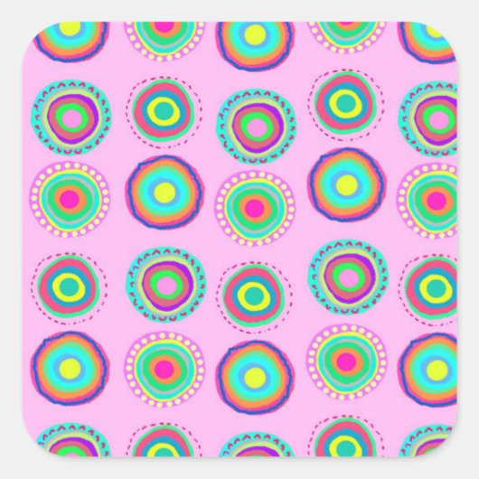 Einfache Spots Quadratischer Aufkleber (Vorderseite)
