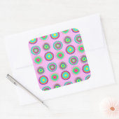 Einfache Spots Quadratischer Aufkleber (Umschlag)