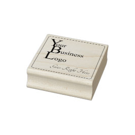 Einfache Square Black Ink Business-Logo Gummistempel