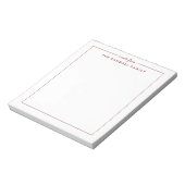 Einfache Square Bridge Personalisiert Notepad Notizblock (Rotiert)