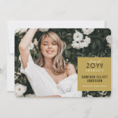 Einfache Square Minimalistisch Foto Graduation Par Einladung (Vorderseite)