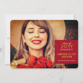 Einfache Square Minimalistisch Foto Graduation Par Einladung (Vorderseite)