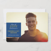 Einfache Square Minimalistisch Foto Graduation Par Einladung (Vorderseite)