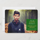 Einfache Square Minimalistisch Foto Graduation Par Einladung (Vorderseite)