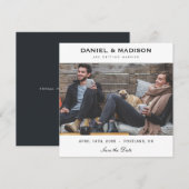 Einfache Square Save the Date Fotokarte (Vorne/Hinten)