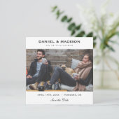 Einfache Square Save the Date Fotokarte (Stehend Vorderseite)