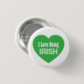 Einfache St. Patrick's Day Green I Liebe ist irisc Button (Vorne & Hinten)