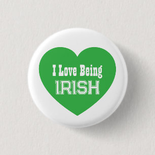 Einfache St. Patrick's Day Green I Liebe ist irisc Button