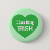 Einfache St. Patrick's Day Green I Liebe ist irisc Button (Vorderseite)