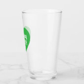 Einfache St. Patrick's Day Green I Liebe ist irisc Glas (Links)