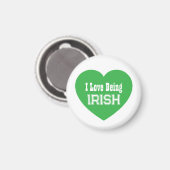 Einfache St. Patrick's Day Green I Liebe ist irisc Magnet (Vorderseite/Rückseite)