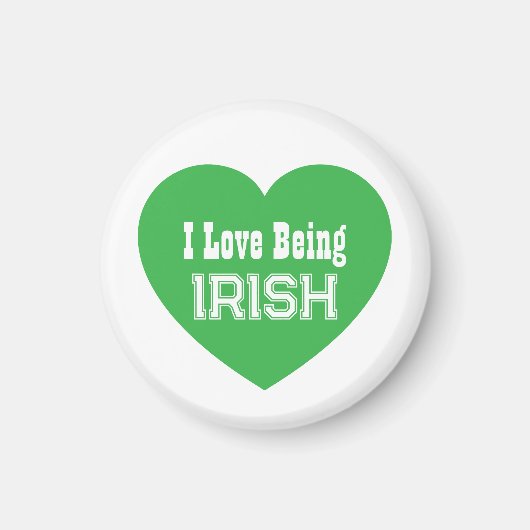 Einfache St. Patrick's Day Green I Liebe ist irisc Magnet (Vorne)