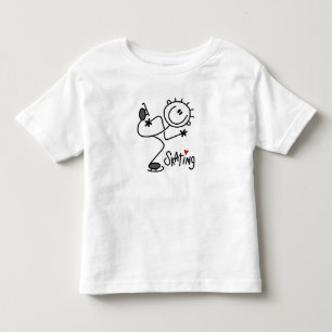 Einfache Stäbchenfigur Eislauf T-Shirts und Gesche
