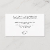 Einfache Standard-Mond-Luna-Sterne Visitenkarte (Rückseite)