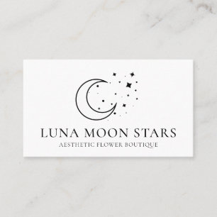 Einfache Standard-Mond-Luna-Sterne Visitenkarte