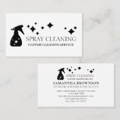 Einfache Standard-Reinigungsflasche Visitenkarte (Vorne/Hinten)