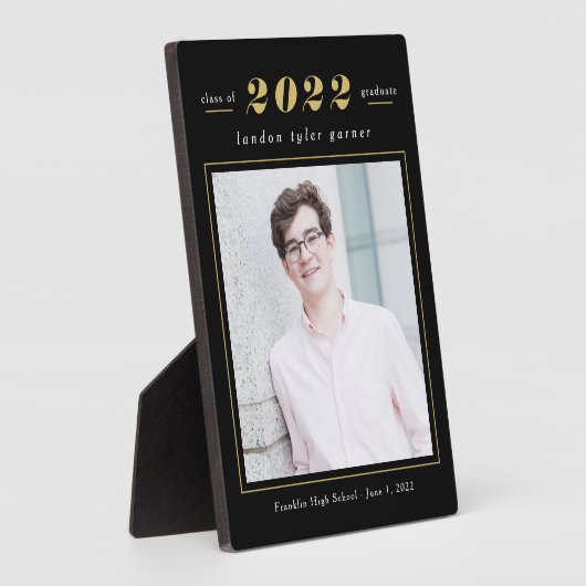 Einfache Stände EDITABLE FARBEN Abschluss Plaque Fotoplatte (Seite)